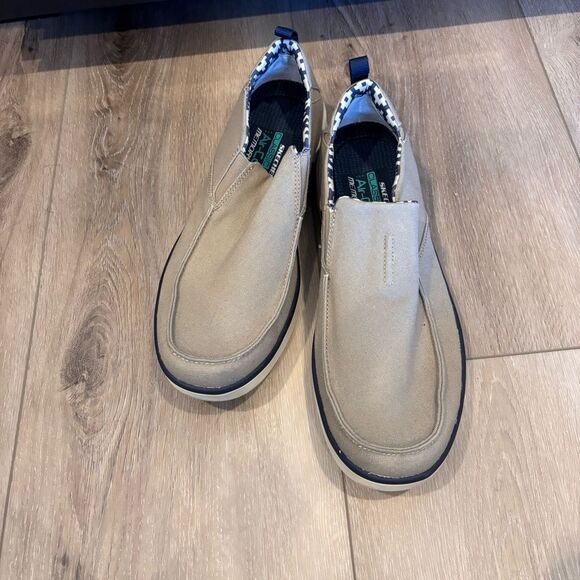 Skechers Men's Boyar Lented Slip-on Loafer Tan Size 10 Air Cooled Memory Foam - Picture 6 of 11